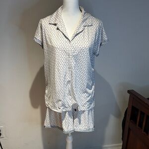 Chic Geometric Print Pajama Set